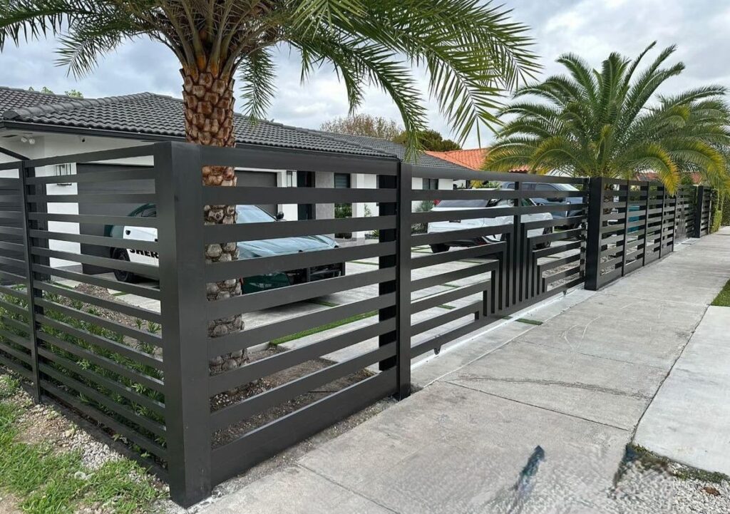 Custom Aluminum Fences and aluminum rolling gate